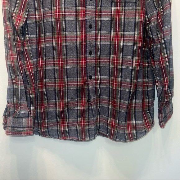 LL Bean Men Long Sleeve Plaid Flannel Button Down Plaid Shirt Sz L-Tall Cotton - Picture 4 of 8